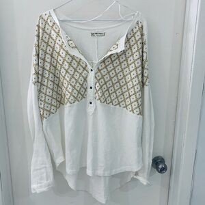 Free people super soft oversized cotton Henley